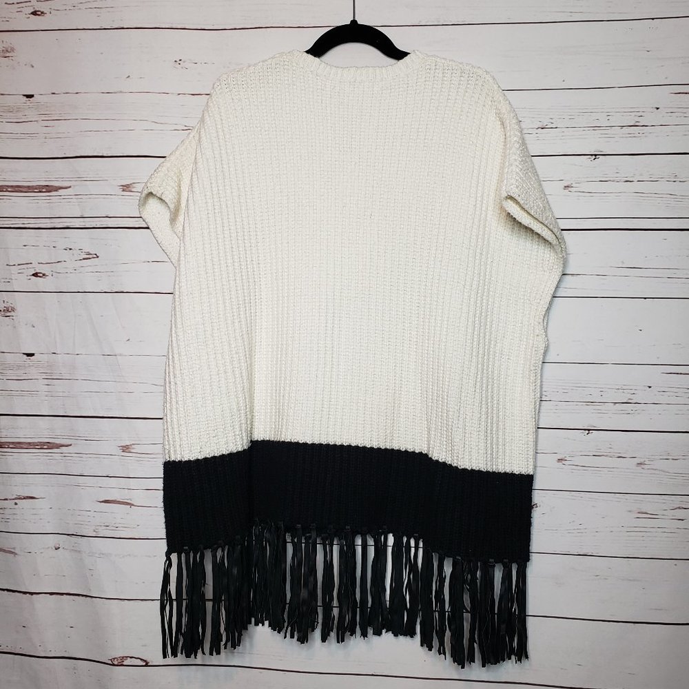 Elizabeth And James Color Block Fringe Sweater Po… - image 2